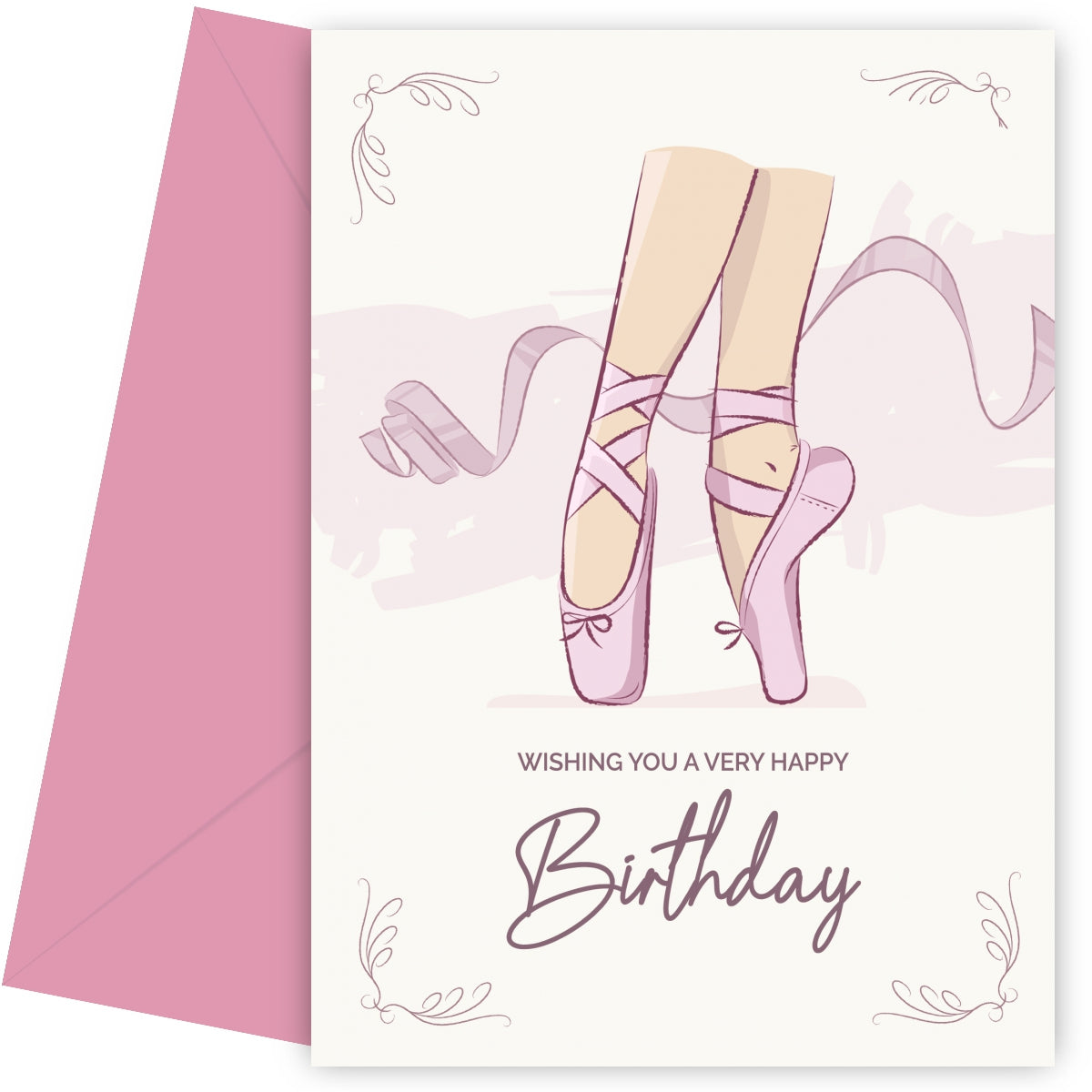 Ballerina Birthday Card for Daughter or Granddaughter Ballet Dancer