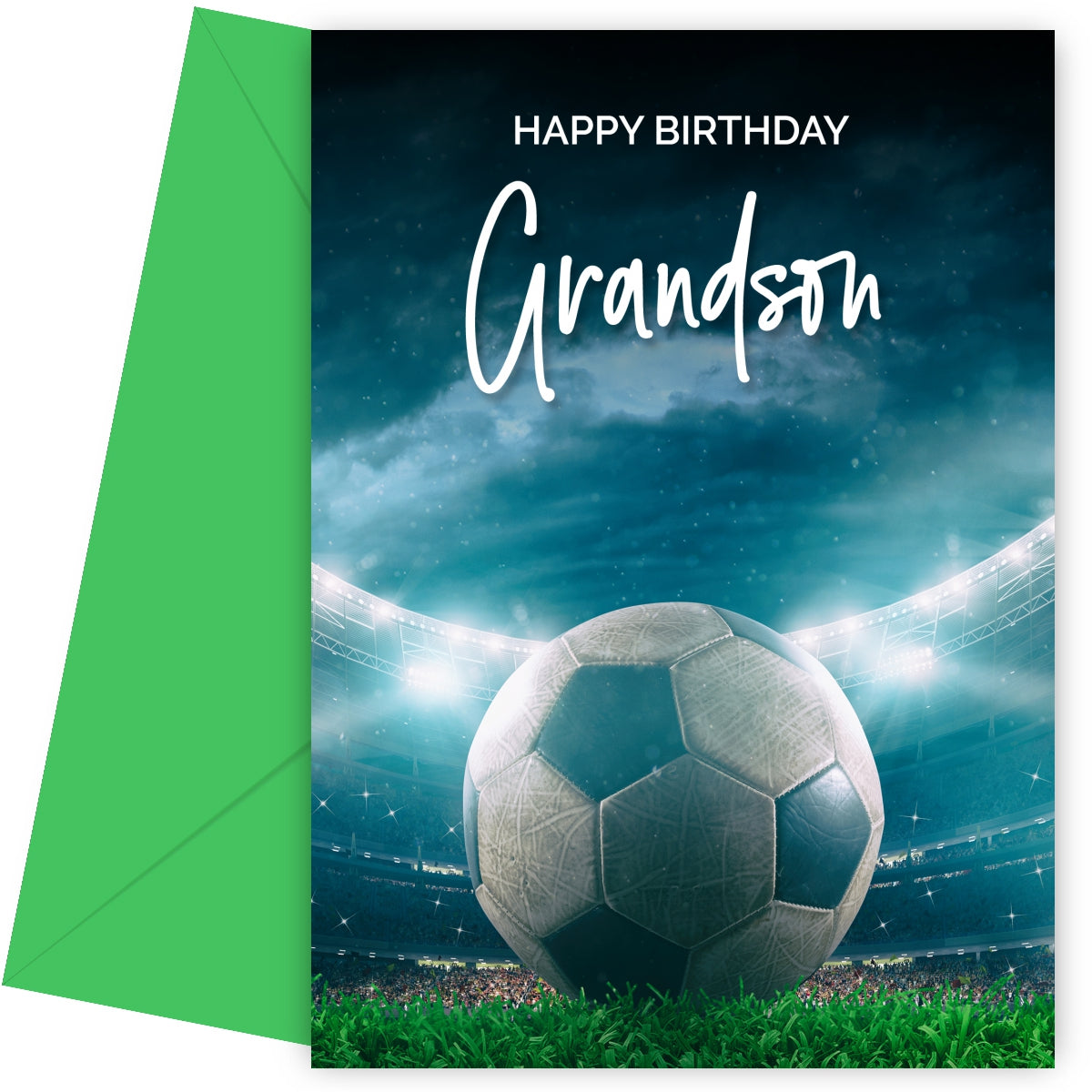 Football Birthday Cards for Grandson - Adult or Boy Birthday Cards - Any Age