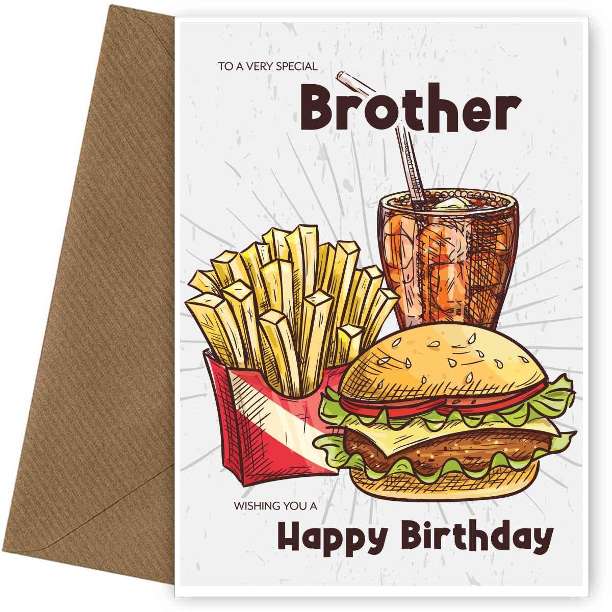 Brother Birthday Card for Child, Adult on his 10th 11th 12th 13th 15th 16th Birthday