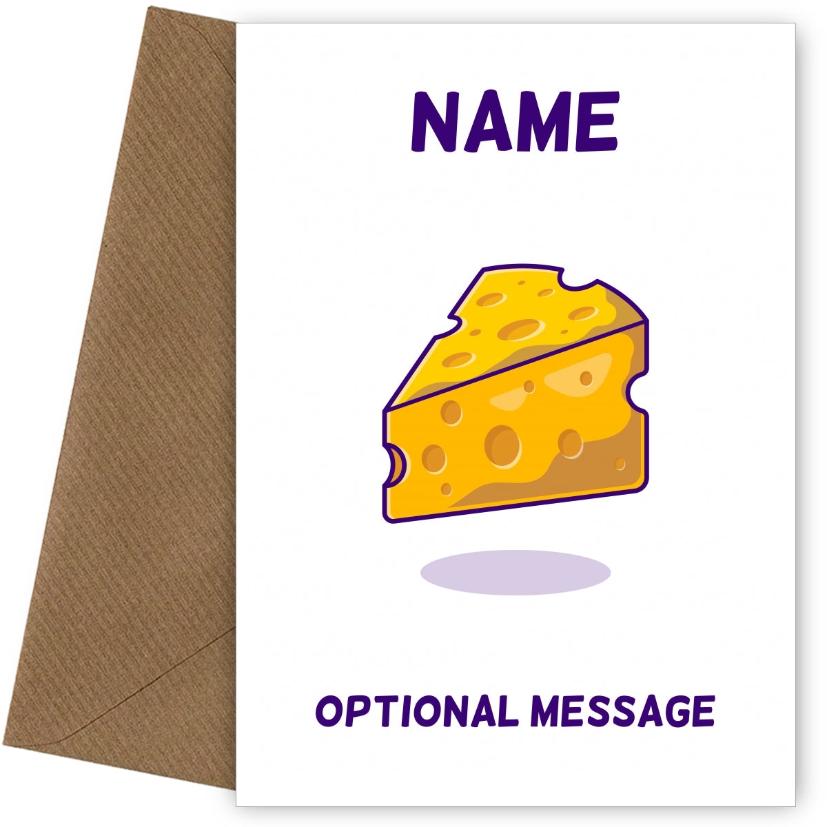 Cheese Birthday Card - Personalised Joke Christmas Card