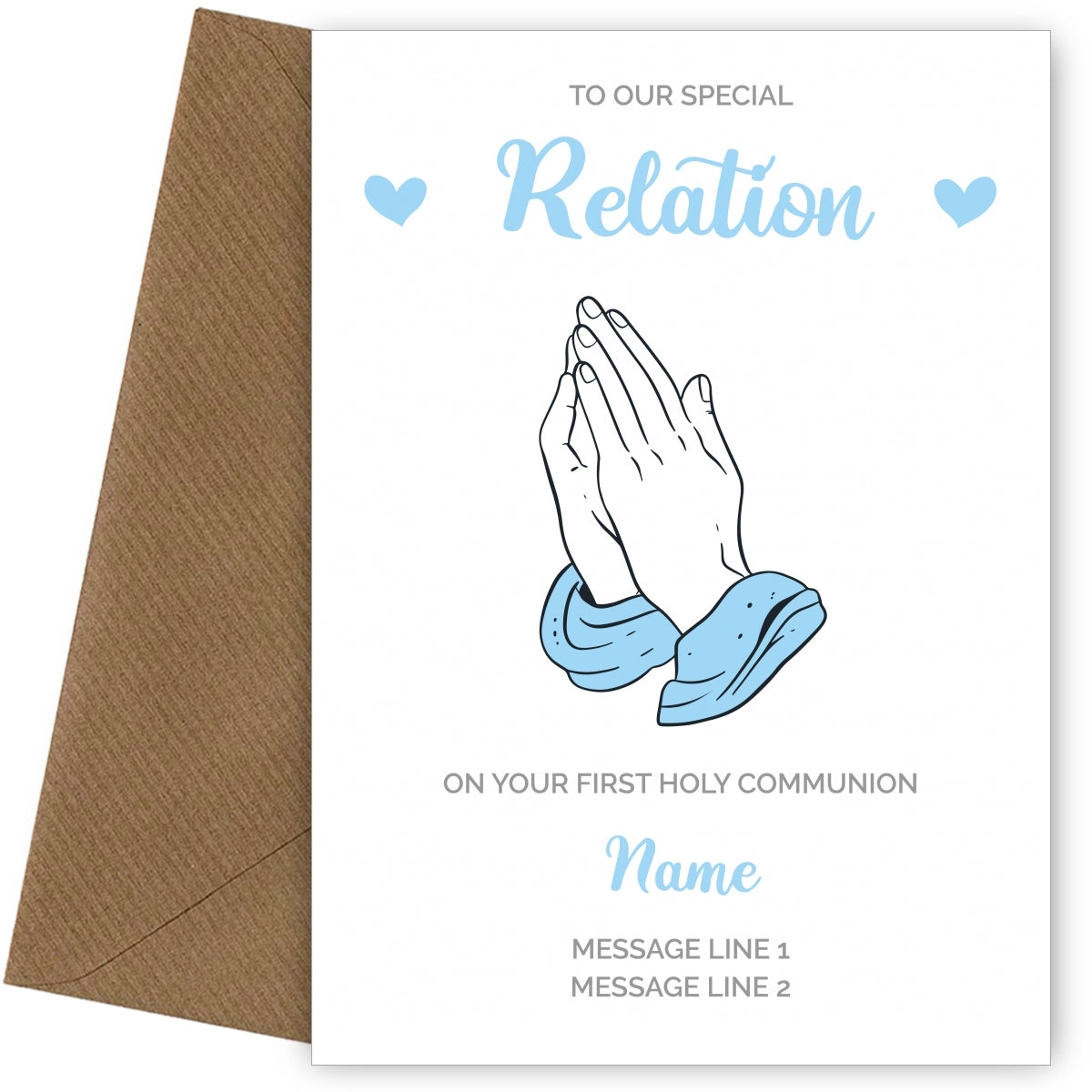 Personalised First Holy Communion Card (Nephew)
