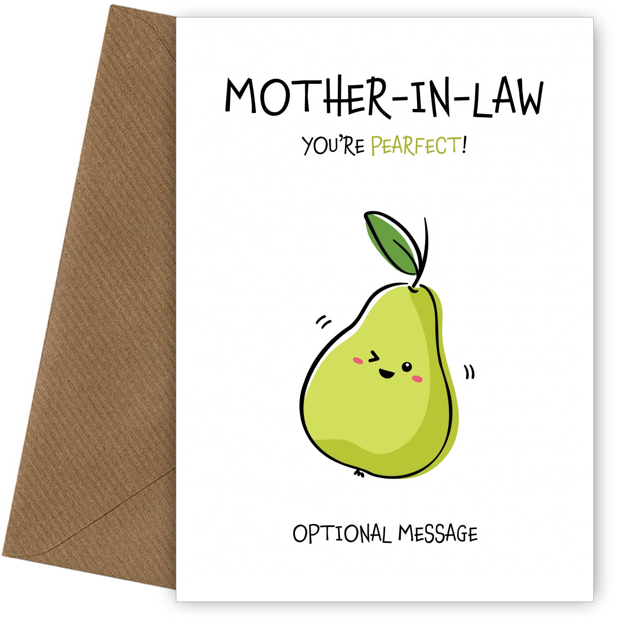 Fruit Pun Birthday Day Card for Mother-in-law - You're Perfect