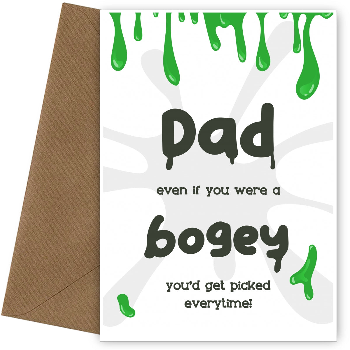 Funny Dad Fathers Day Card from Son or Daughter - Bogey