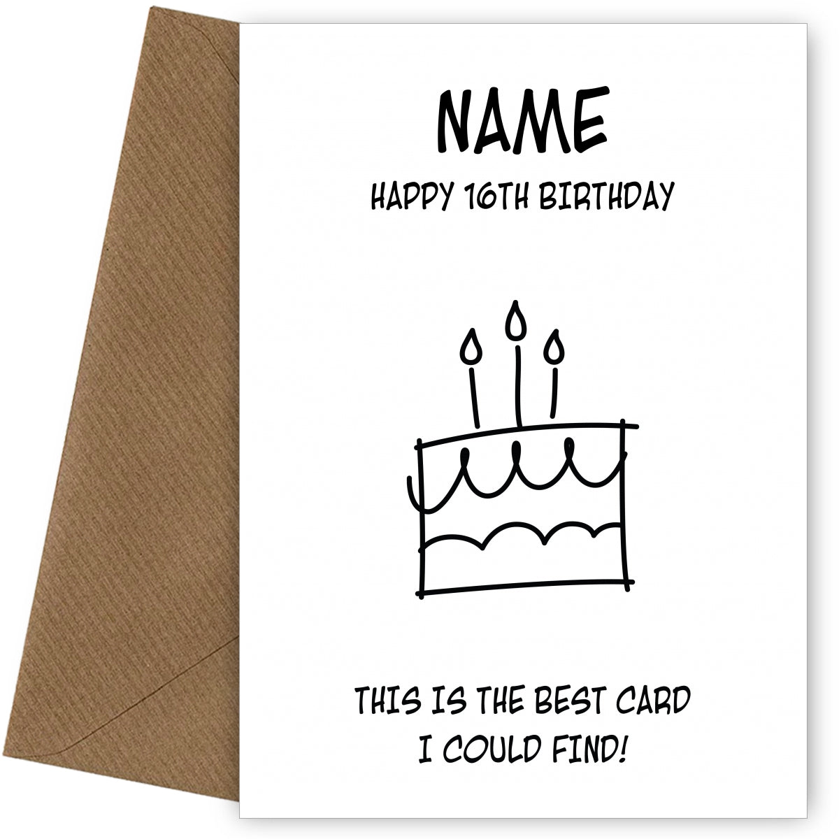 Happy 16th Birthday Card - Best Card I Could Find!