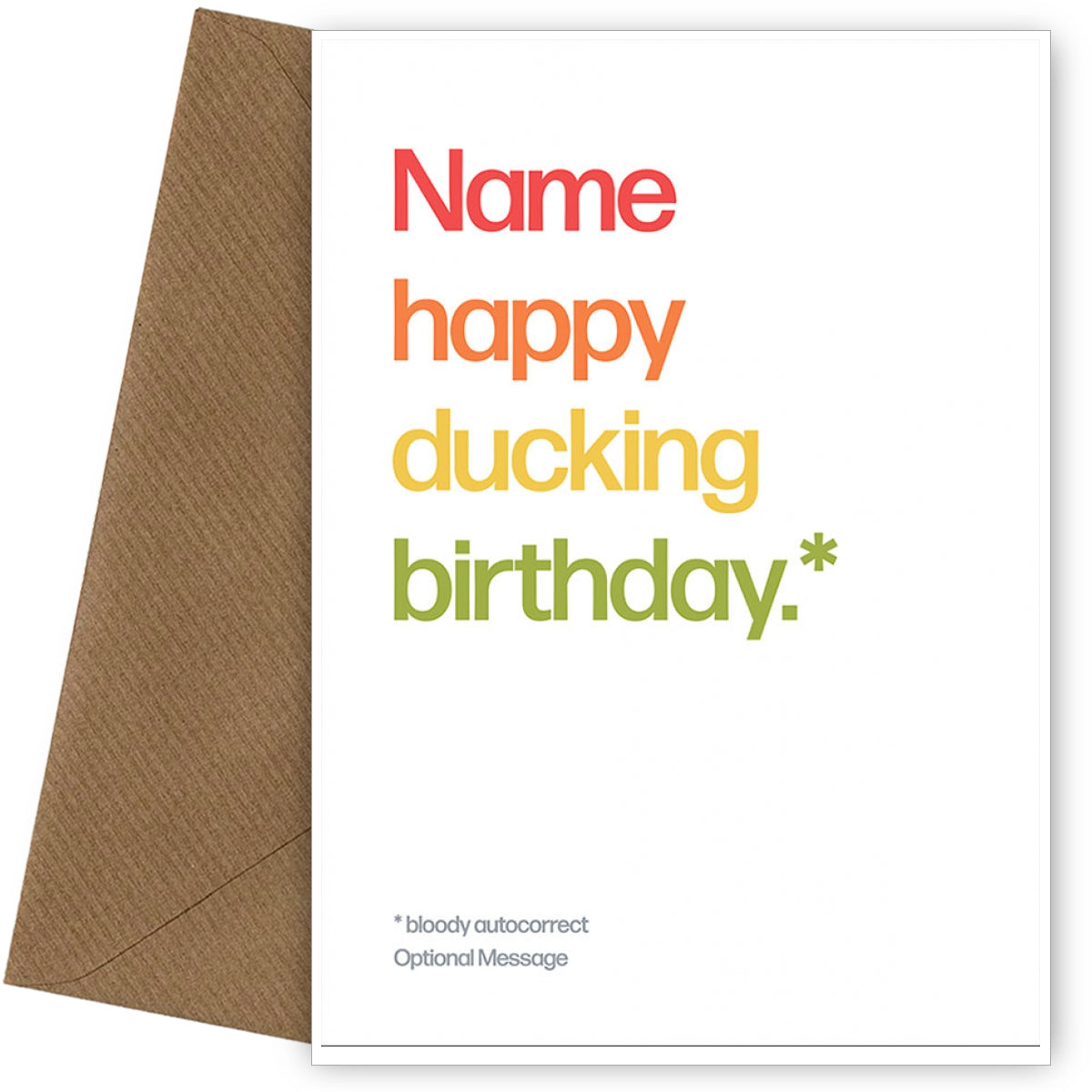 Personalised Happy Ducking Birthday Card