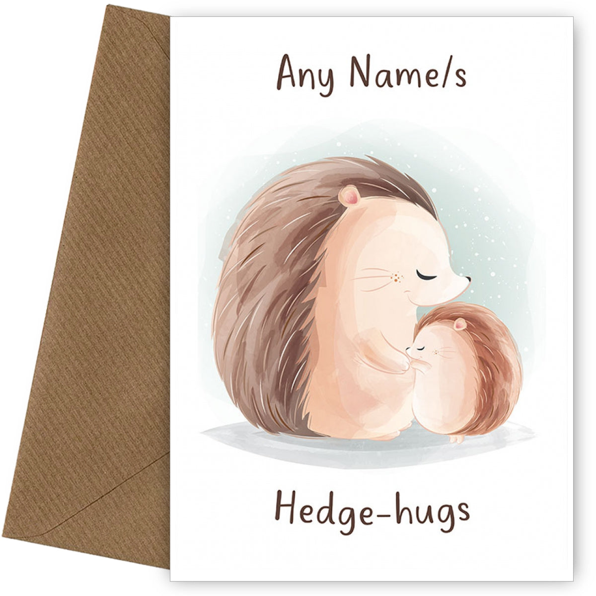 Personalised Hedge Hugs Card (Father and Son)