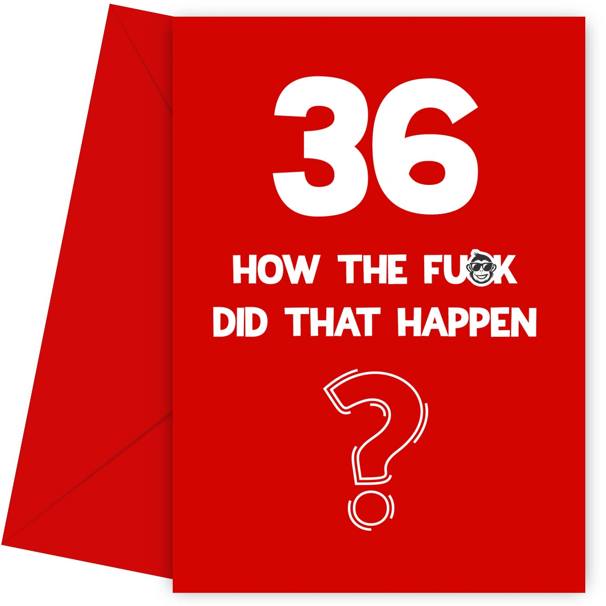 Funny 36th Birthday Card - How Did That Happen?