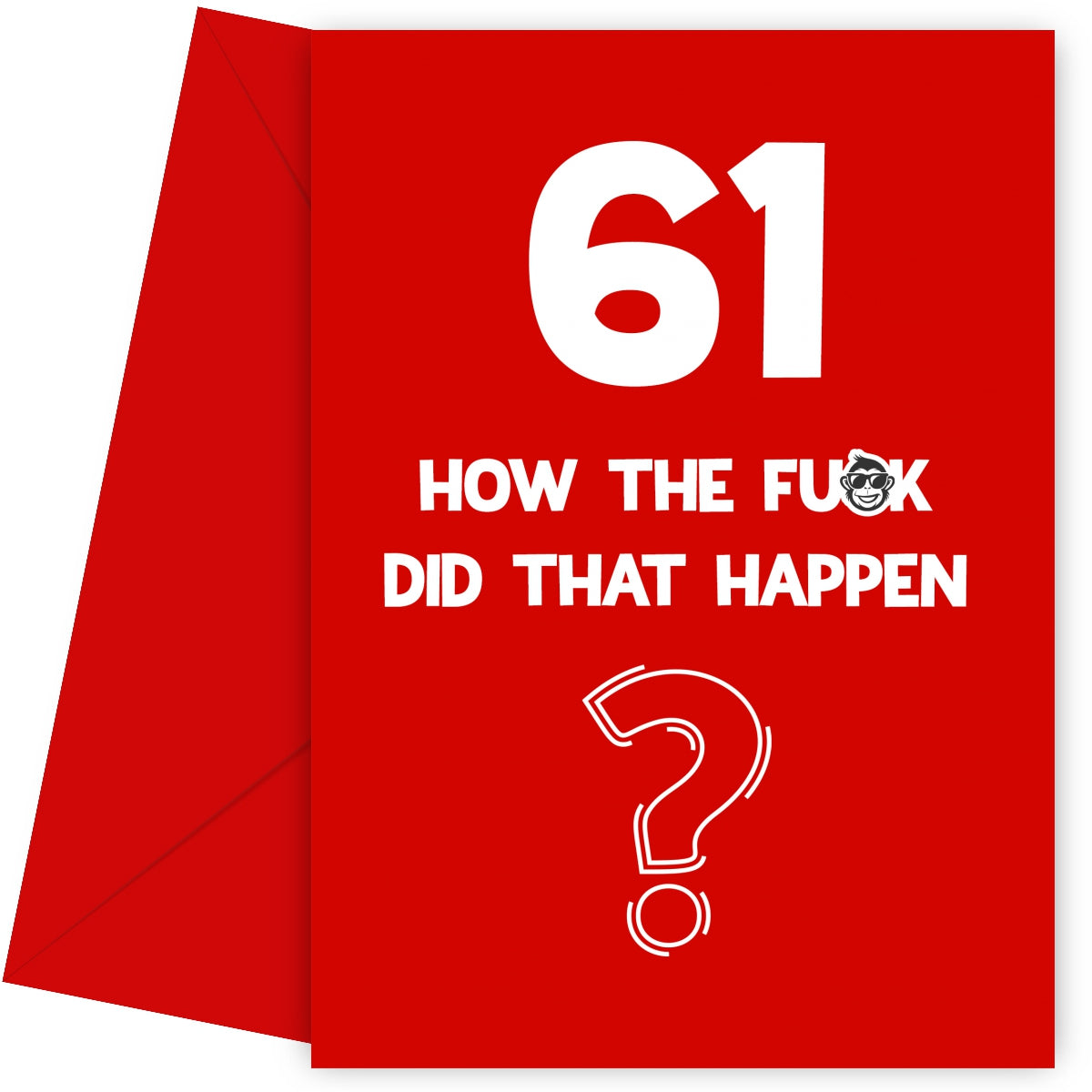 Funny 61st Birthday Card - How Did That Happen?