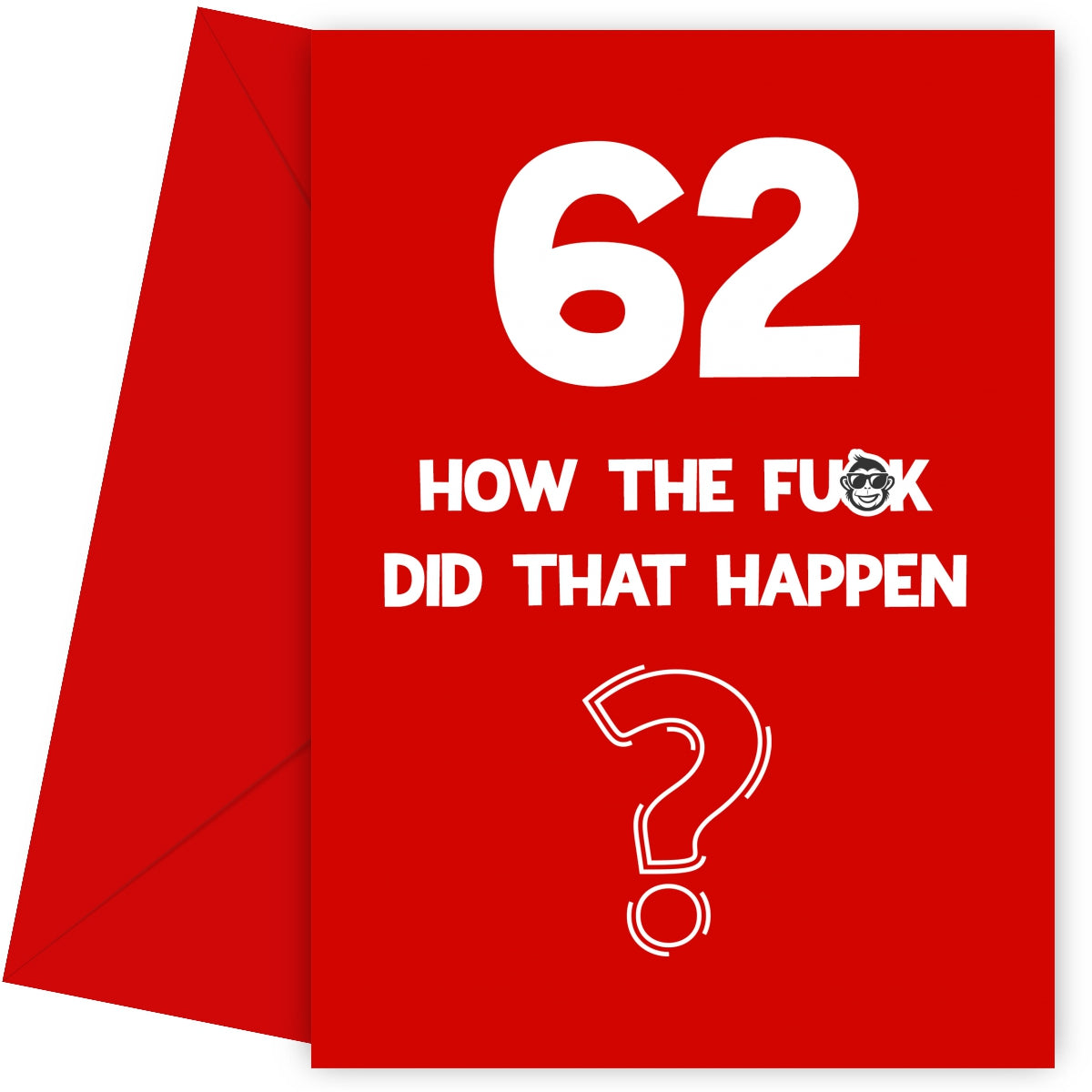 Funny 62nd Birthday Card - How Did That Happen?
