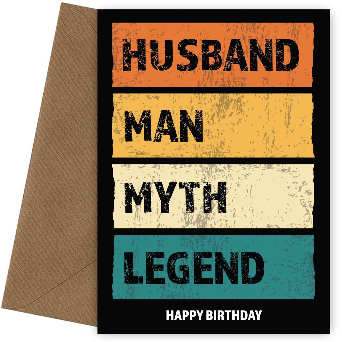 Funny Husband Birthday Cards - Man Myth Legend - Happy Birthday From Wife