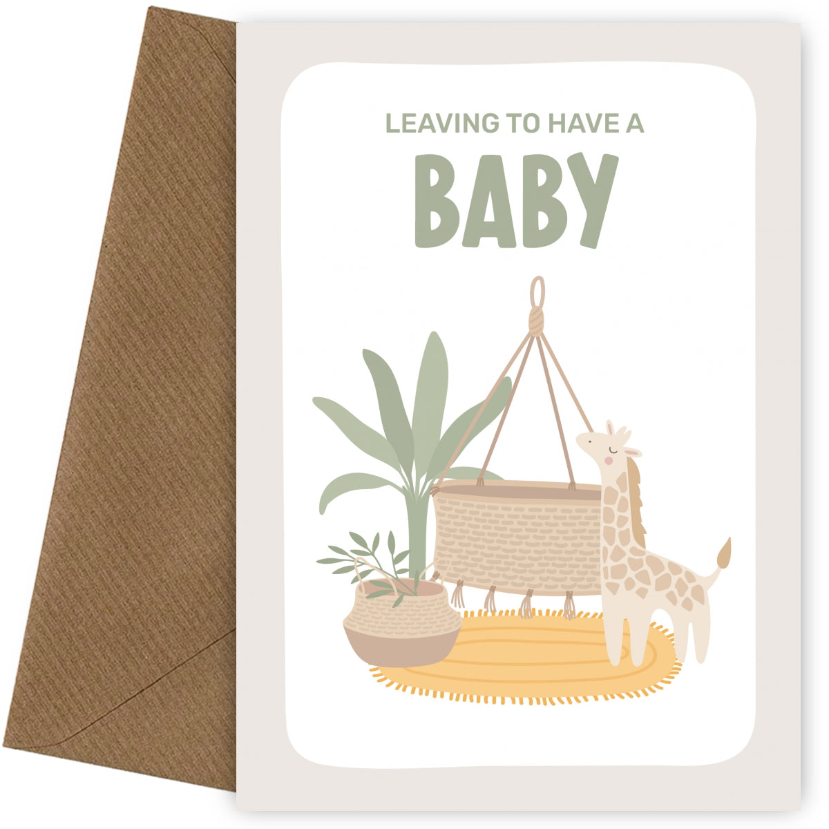 Cute Leaving to Have a Baby Card for Colleagues and Friends