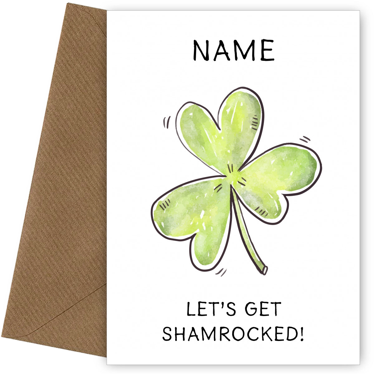 Let's Get Shamrocked Funny St. Patrick's Day Card for Friends & Family