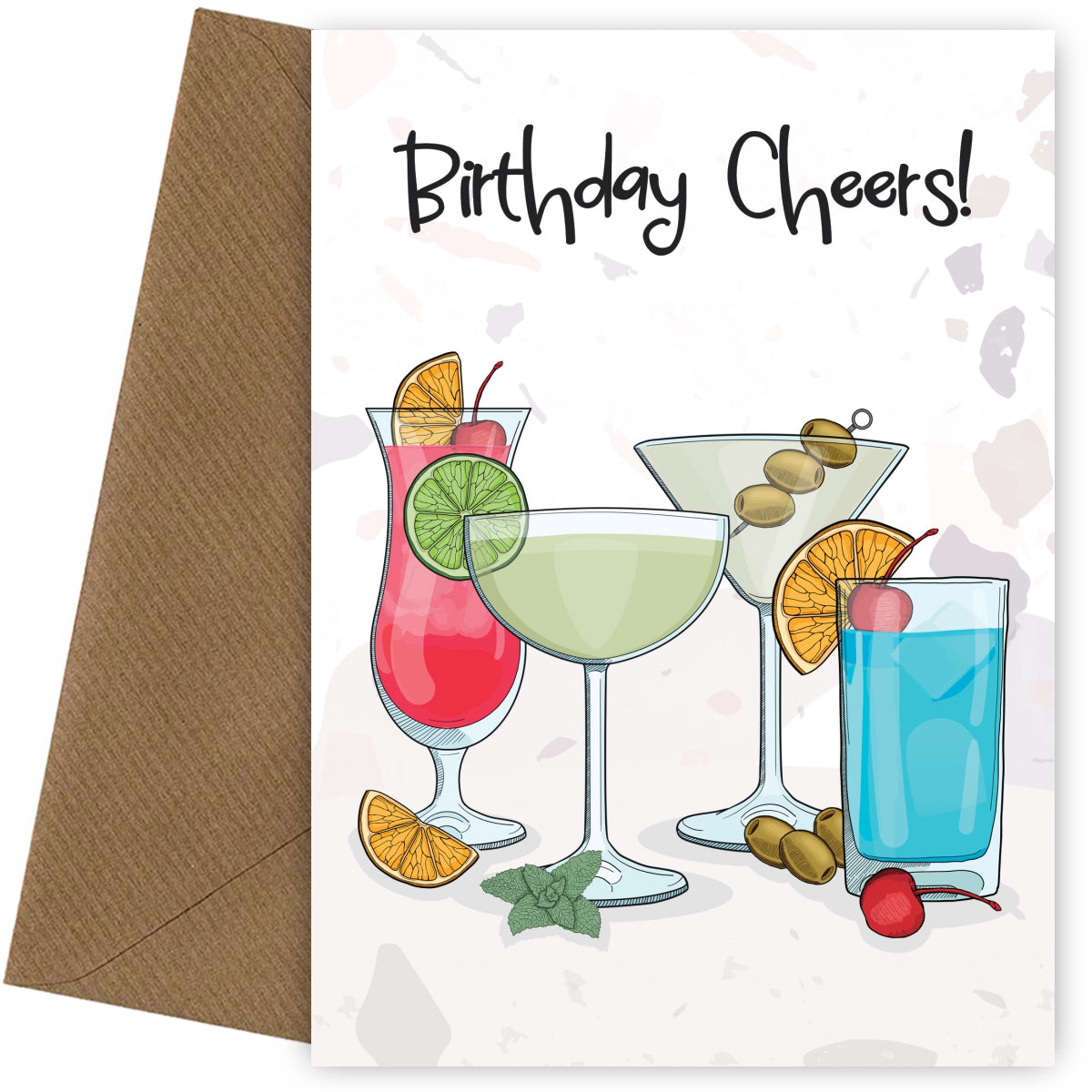 Cocktail and Gin Birthday Card for Her - Daughter, Granddaughter, Niece, Sister in Law