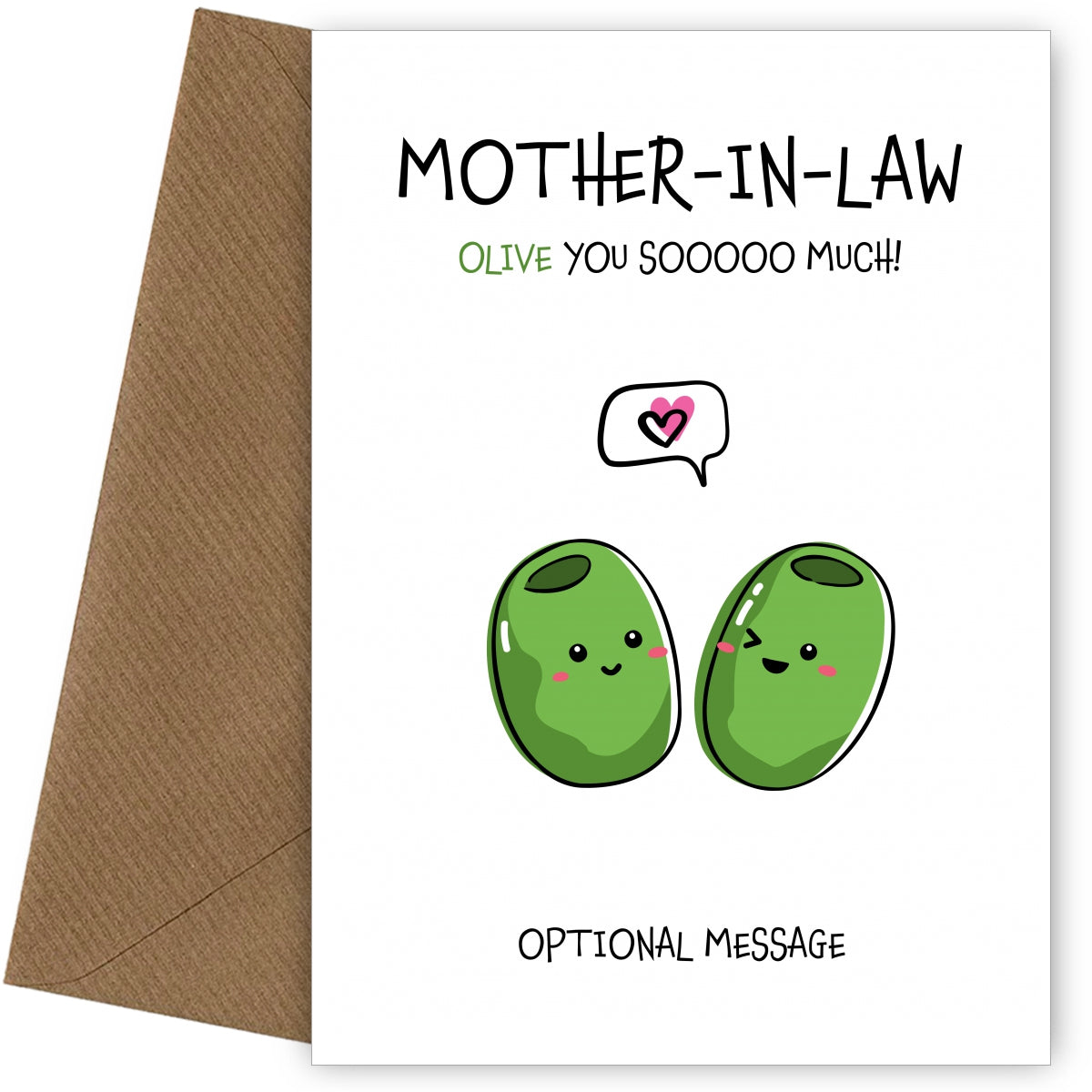 Veggie Pun Birthday Card for Mother-in-law - I Love You So Much