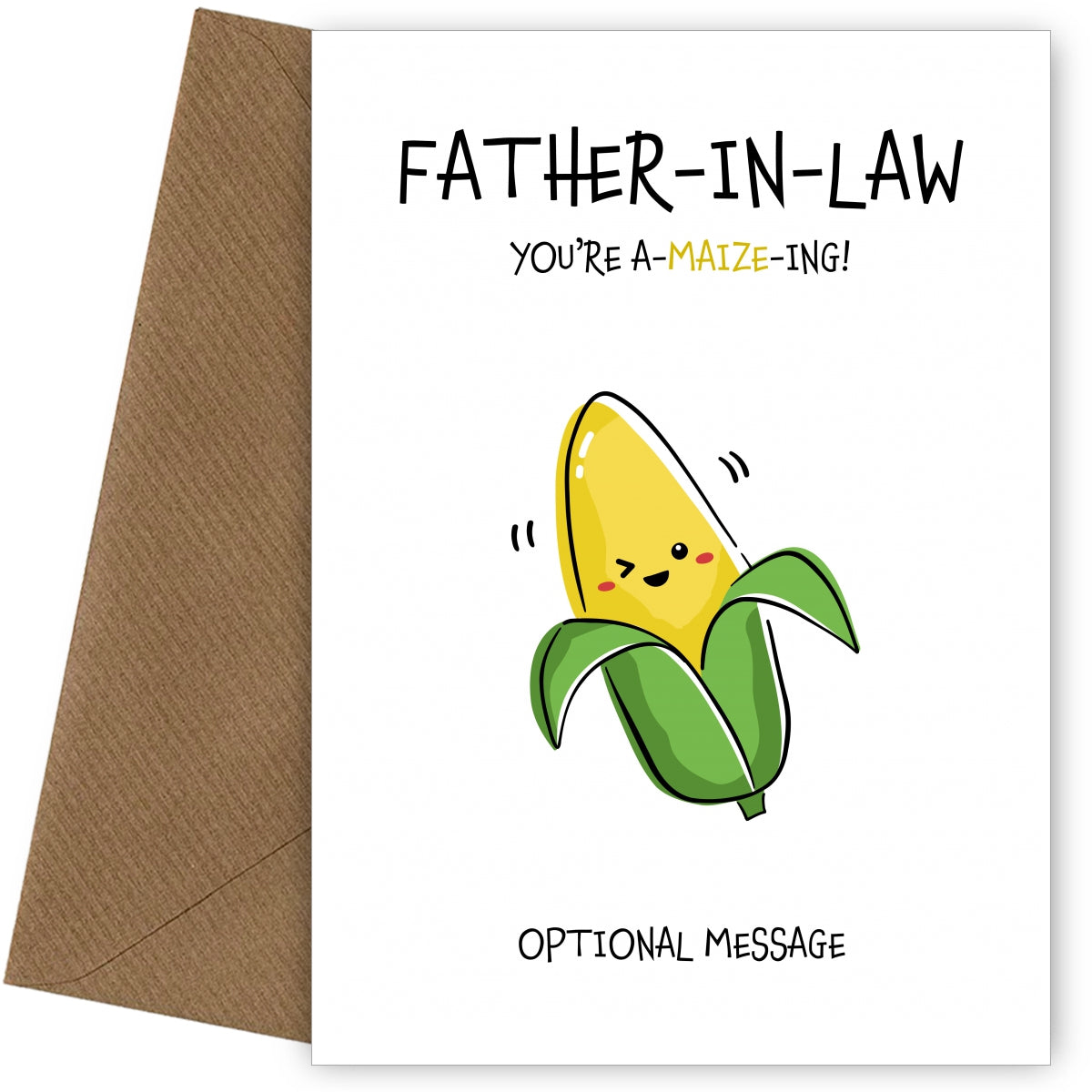 Amazing Birthday Card for Father-in-law - You're A-Maize-ing