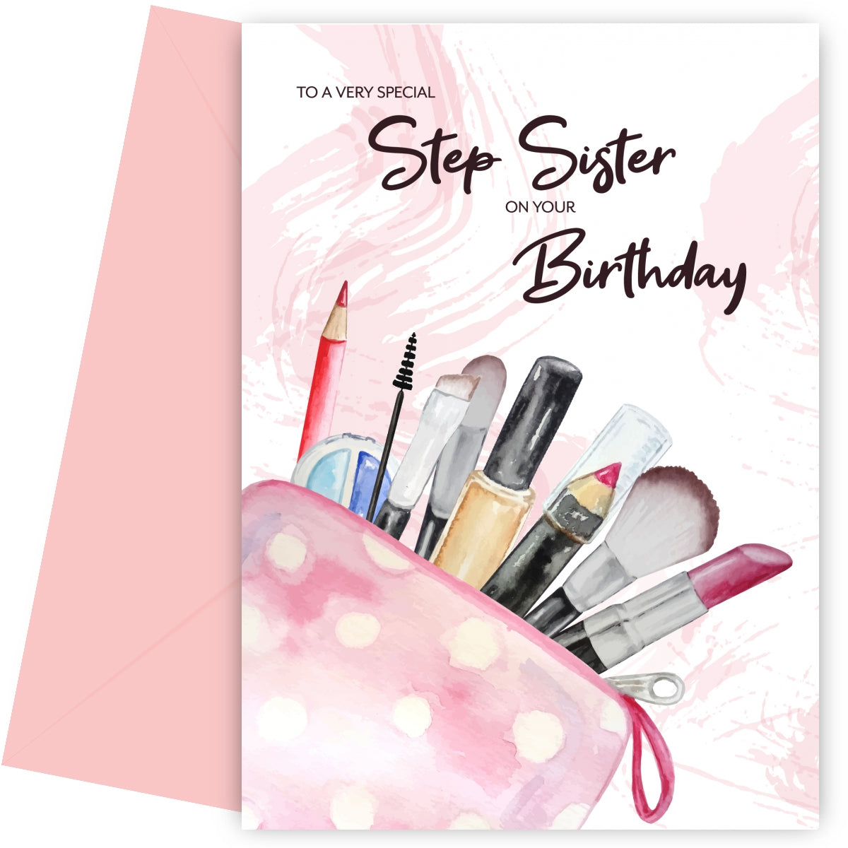 Nice Step Sister Birthday Card for Adult and Teenagers - 13th 15th 16th 18th 21st 25th