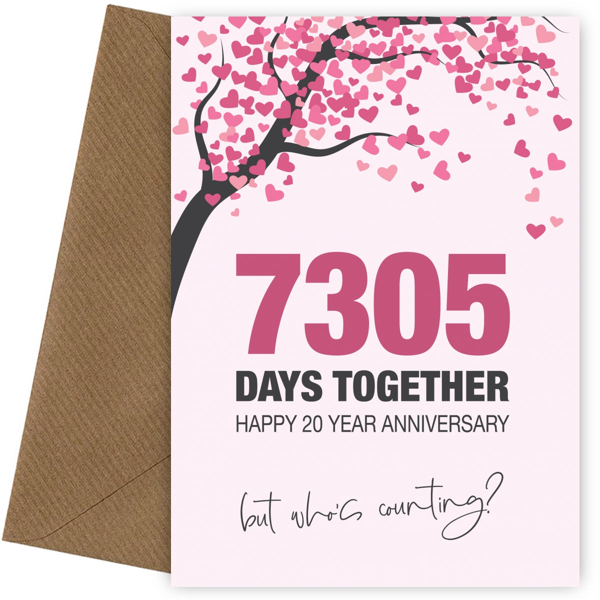Happy 20th Wedding Anniversary Card for Husband, Wife and Couples | Who's Counting