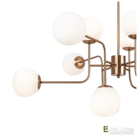 ERICH - Sospensione Luxury 25 Sfere con Lampadina G9