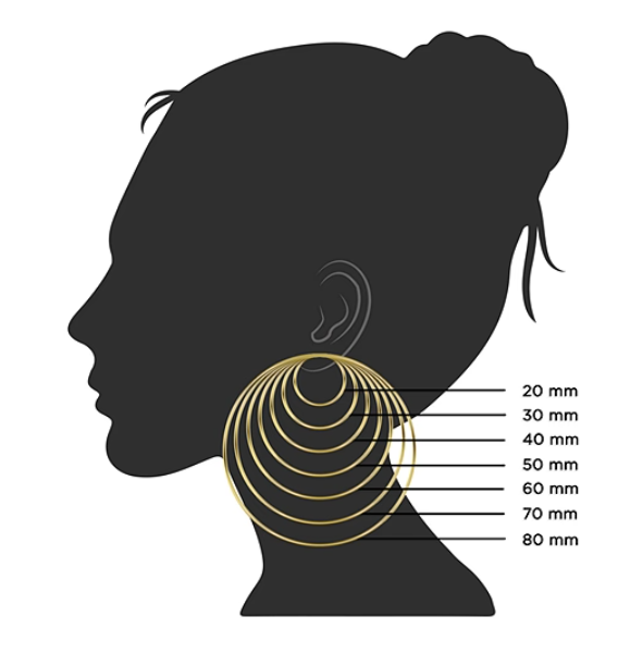 Nithilah Earrings Size guide