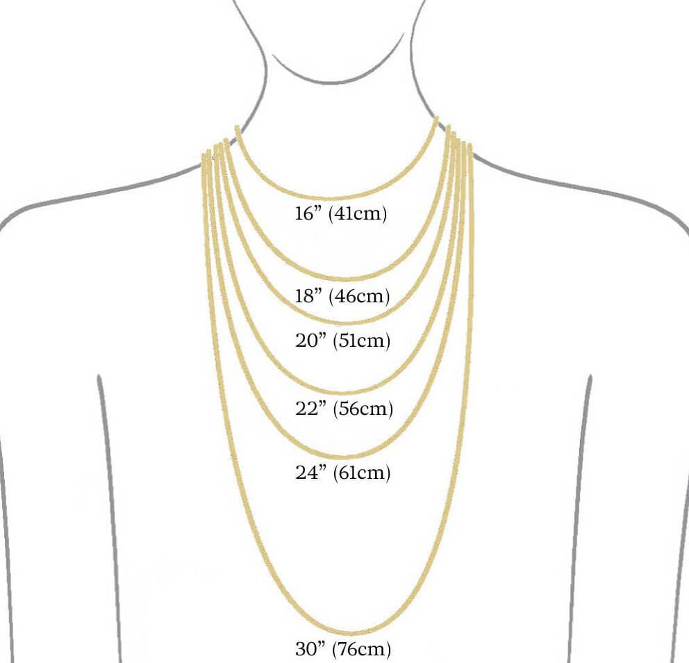 Nithilah Necklace Size guide