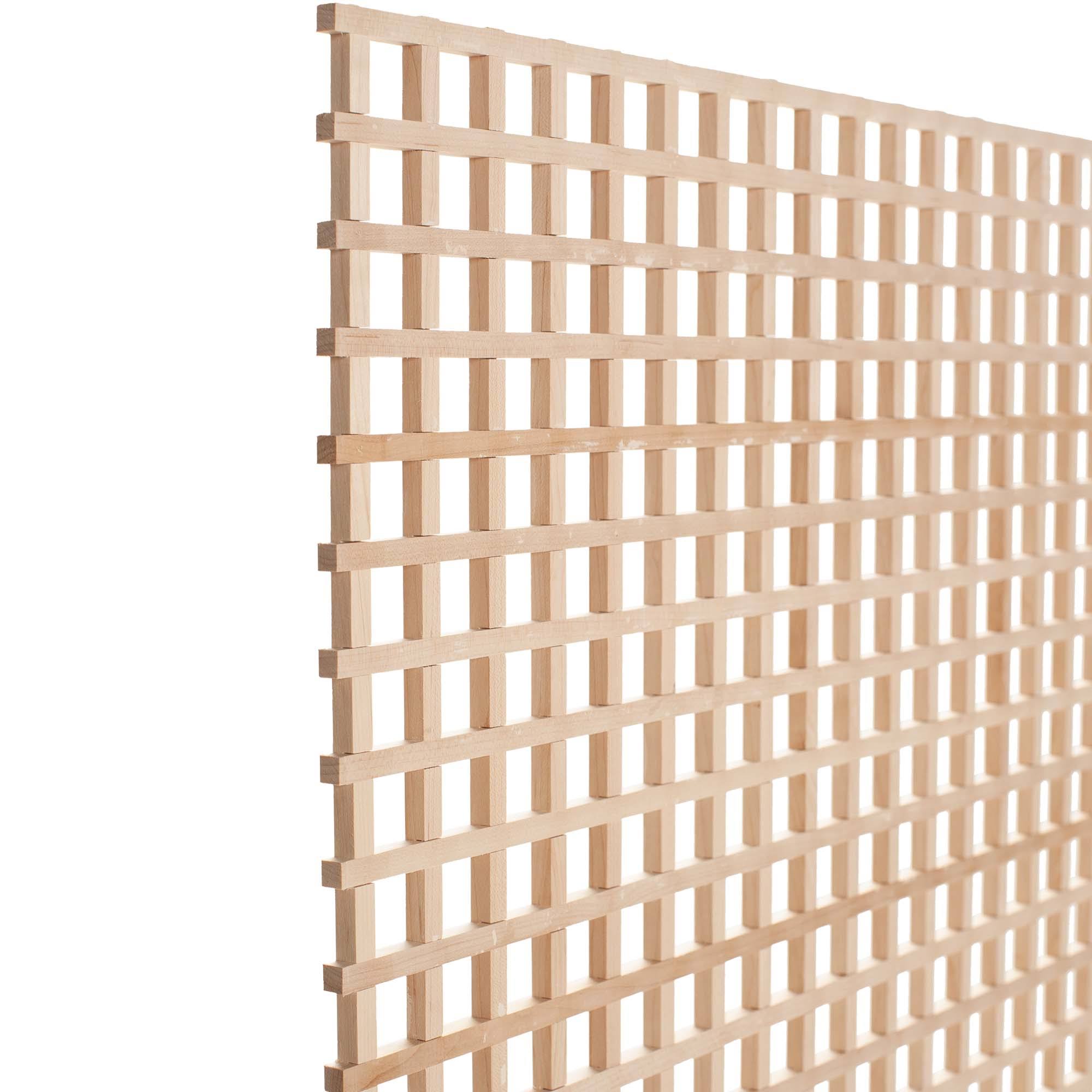 35-3/4in W X 24in H X 3/8in Thick Solid Maple Hardwood With Square Pattern Lattice Insert Panel | Swls3524-Mp LLG9_D4MIN74