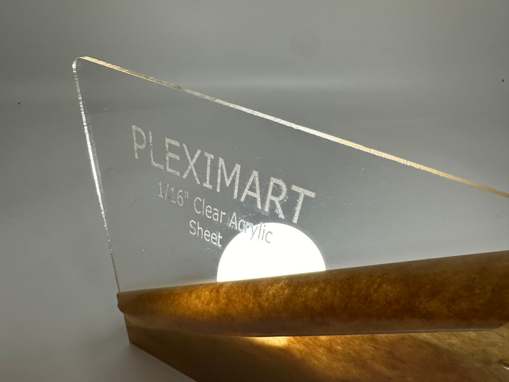 1/16" Thick Clear Acrylic Plexiglass Sheet - Cut To Size