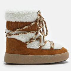 Moon Boot Ltrack Tube Shearling - Whiskey/Off-White