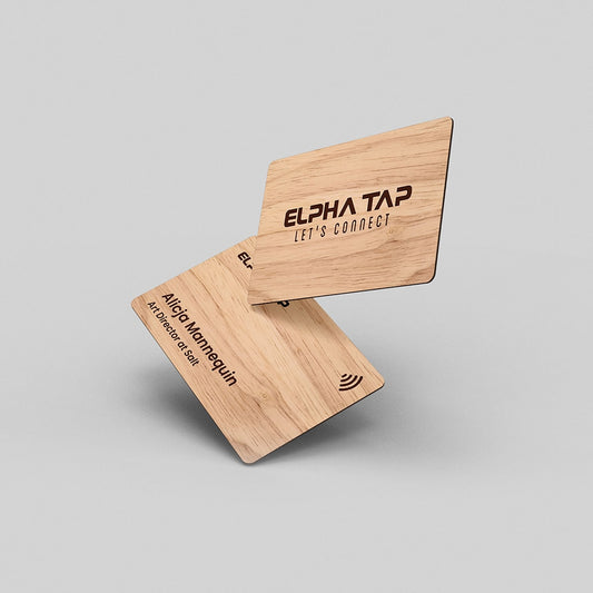 ElphaTap - Custom Gold Metal Digital Business Cards for Your Brand