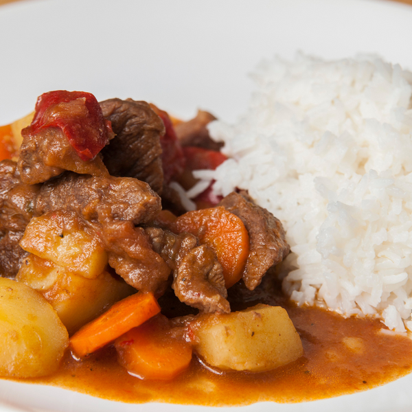 beef stew with rice