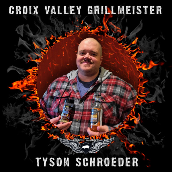 El maestro de la parrilla de Croix Valley Tyson Schroeder