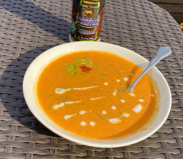 Thai red curry pumpkin soup