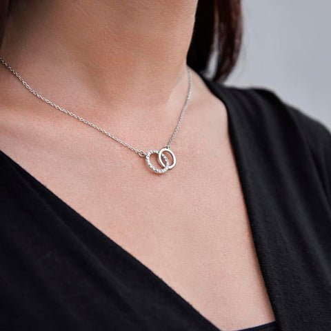 14k gold interlocking circle necklace – Ellie Jay