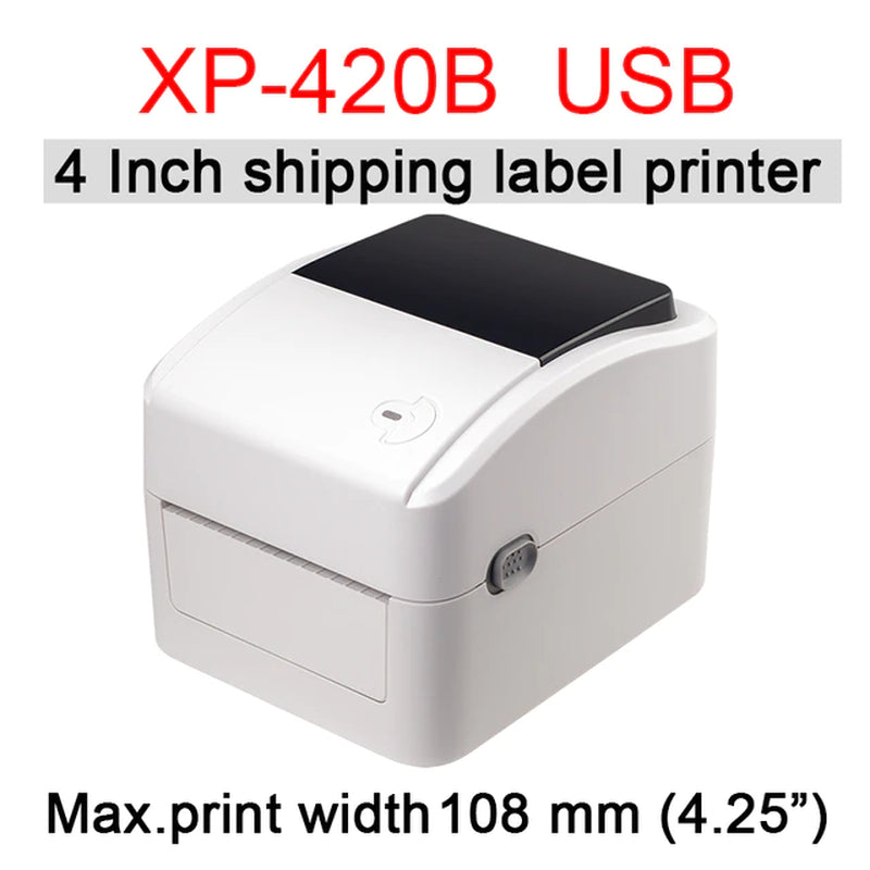 XP-460B/420B 108Mm Max Width Direct Thermal Barcode Label Printer to P –  IslandJhanni SkyMarket