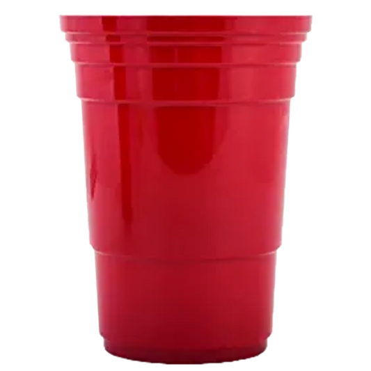 Red Cup Living - US Flag Cup with Removable/Reusable Label, 18 oz, Red