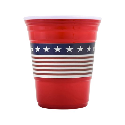  Set of 4 Reusable Melamine Red Plastic Party Cups