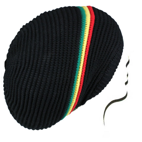 Rasta Dread Dreadlocks Tam Hat Beret 100% Cotton Cap Reggae Marley Jam ...