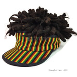 Rasta Visor Dreadlocks Dread Wig Hat Rastafari Costume Jamaica Reggae ...