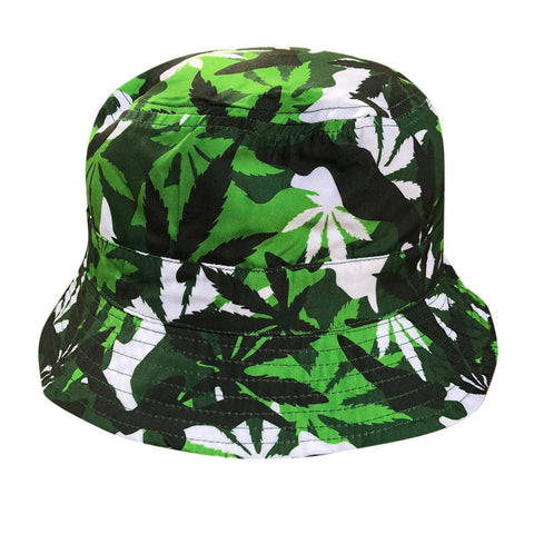 Bucket Hat Cap Weed Leaf Rasta Reggae Caps Kush Cannabis Jamaica Leaf ...