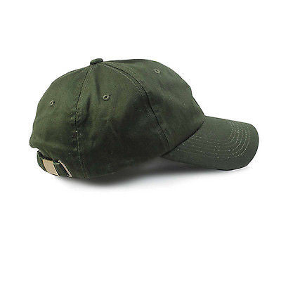  Army Green Cap Cadet Military Style Baseball Hat Brass 