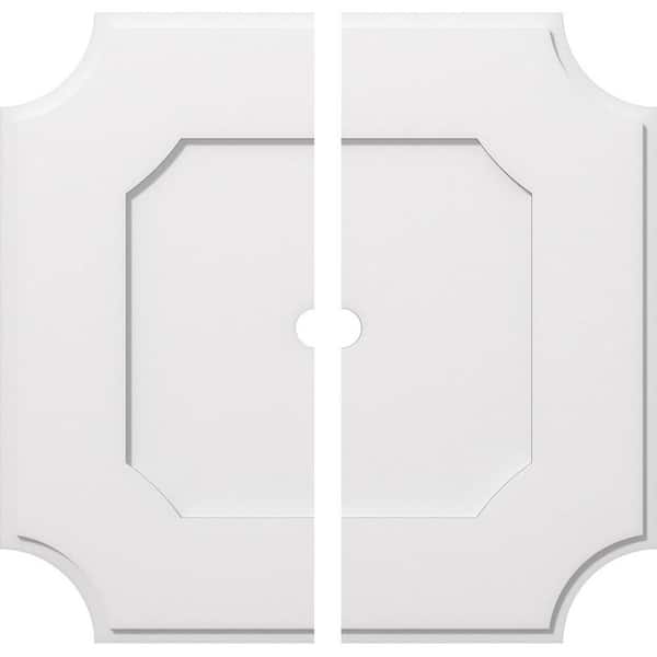 1 in. P X 19 in. C X 32 in. OD X 2 in. ID Locke Architectural Grade PVC Contemporary Ceiling Medallion, Two Piece