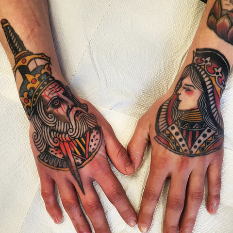 Couple Temporary Tattoo King and Queen Tattoo Vintage -  Portugal