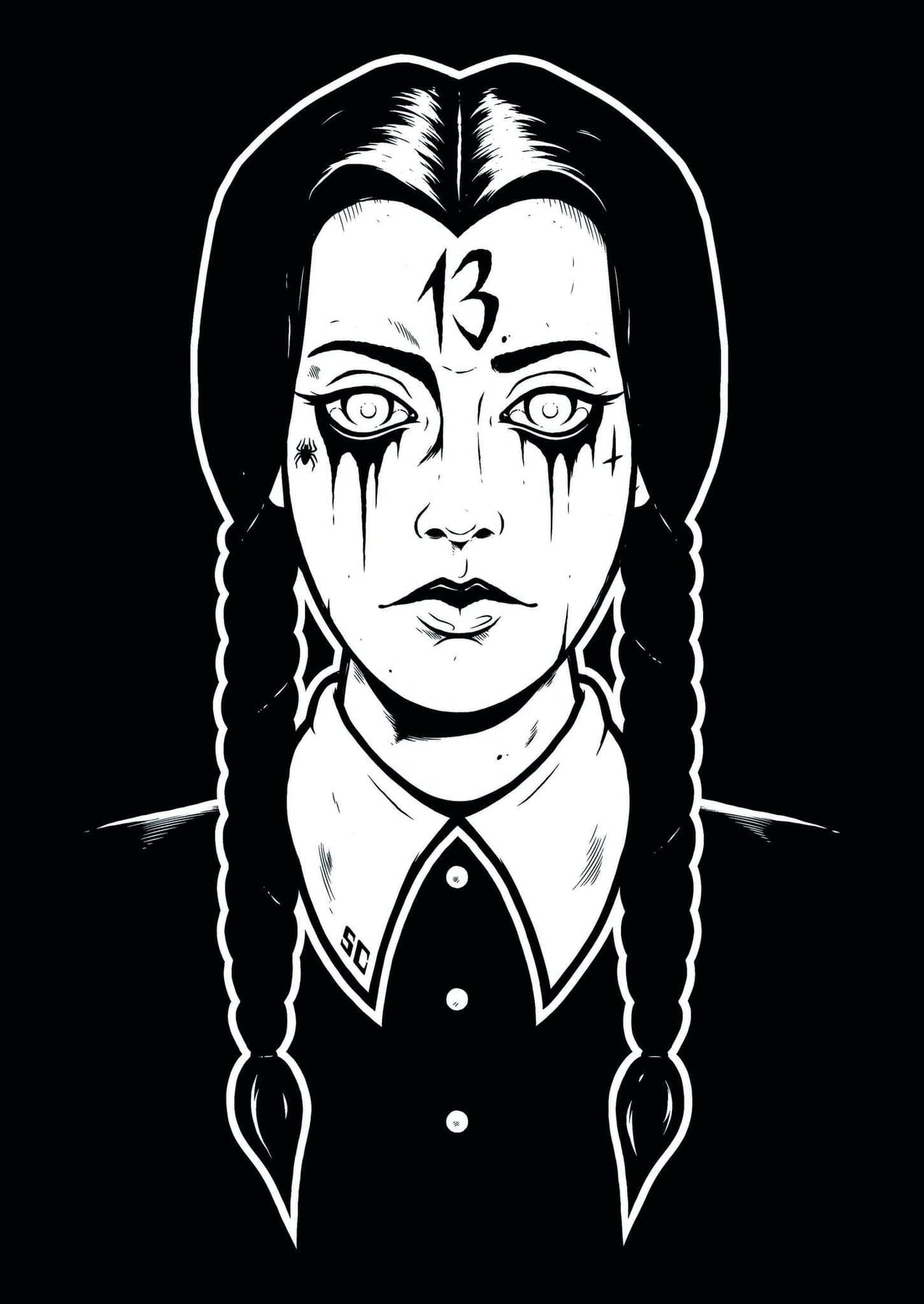 Wednesday Addams Print, Tattoo Print, Tattoo Poster, Tattoo Clothing ...