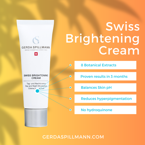 Swiss Brightening Cream with 8 Alpine Plant extracts clinically proven to improve the appearance of hyperpigmentation