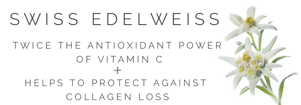 swiss edelweiss has twice the antioxidant power of vitamin c