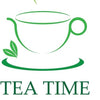 Outline of tea cup with wording "Tea Time"