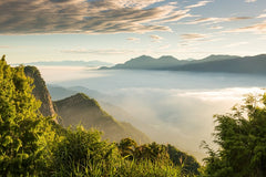 Taiwanese mountains and clouds from the top