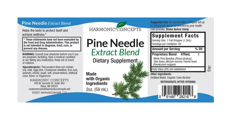 Pine needles supplement facts