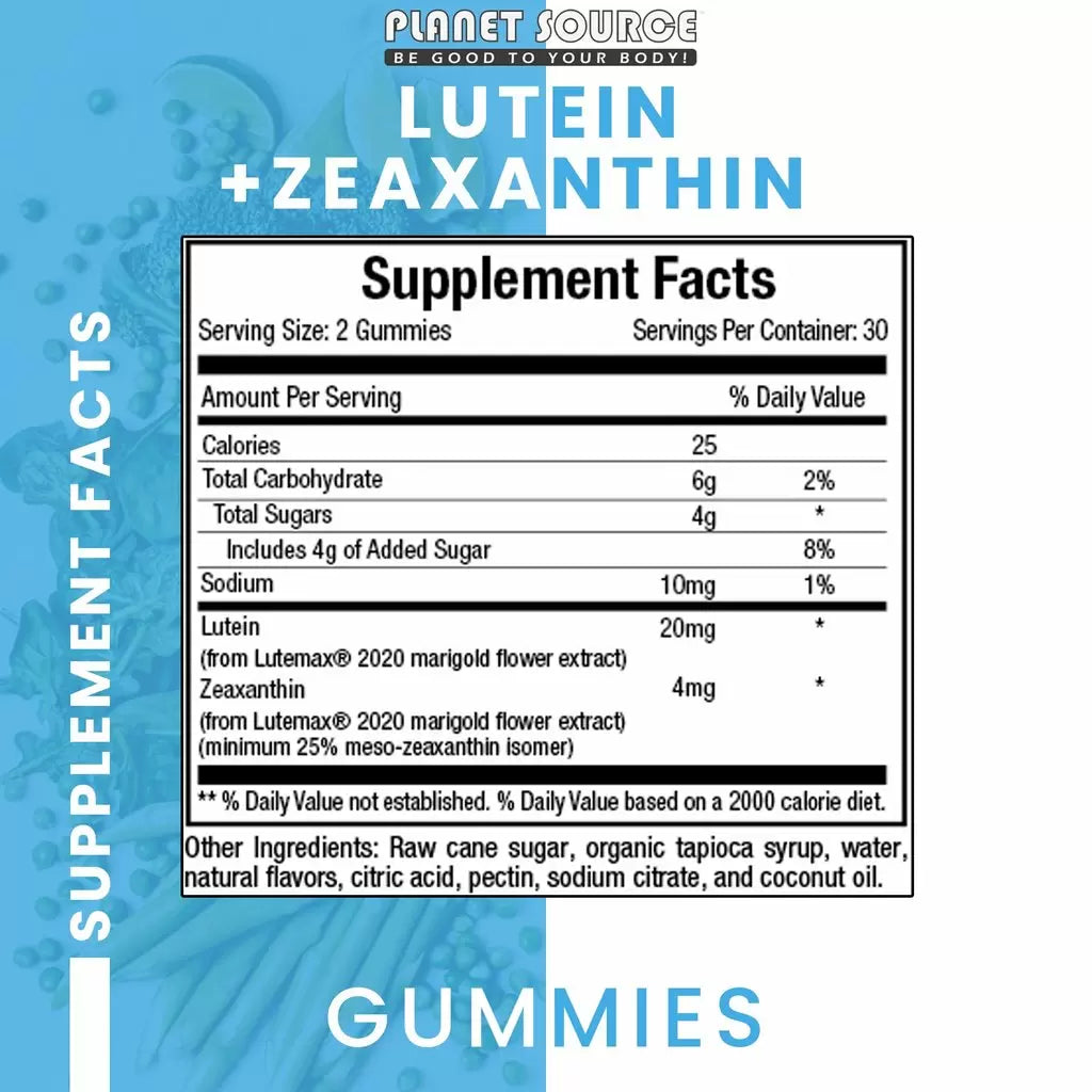 Lutein + Zeaxanthin supp facts