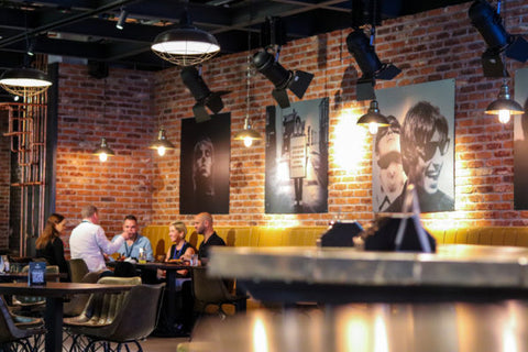 The interior of our airport bar.