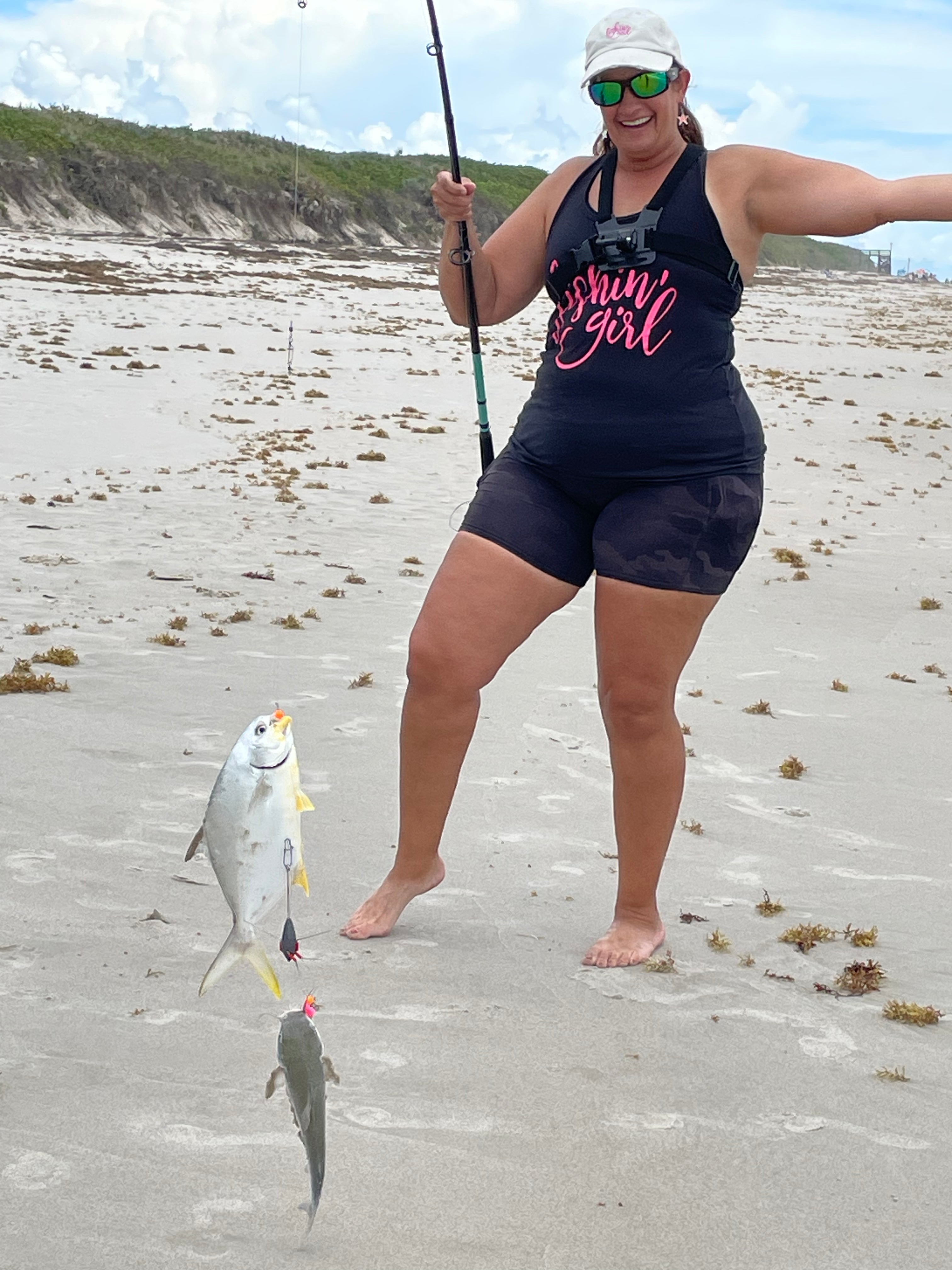 Fishin' Girl Pompano Rig for Surf Fishing * ONE RIG * 5 Color Options